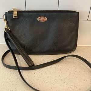 Coach bag with gold hardware